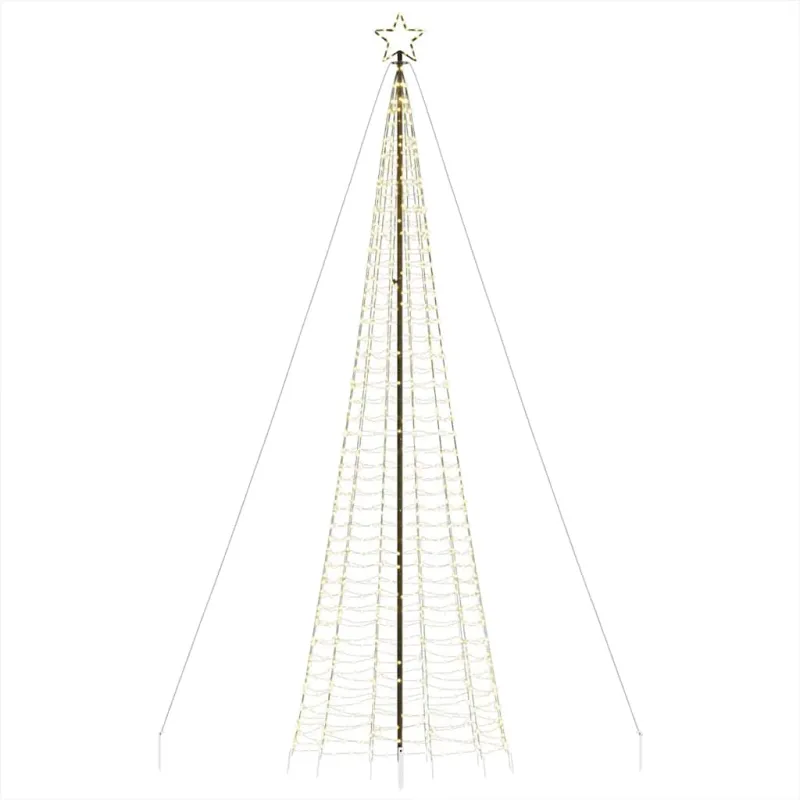LED Kalėdų eglutė su smaigaliais 1534 LED Šiltai balta 500 cm