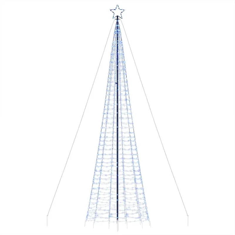 LED Kalėdų eglutė su smaigaliais 1534 LED Mėlyna 500 cm