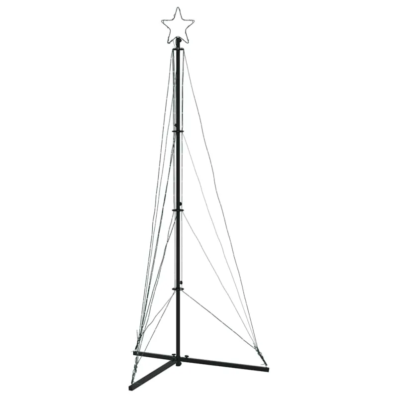 LED Kalėdų eglutė 363 LEDs Šalta Balta 182 cm