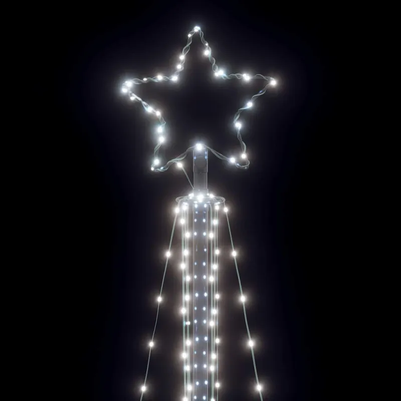 LED Kalėdų eglutė 483 LED Šalta Balta 240 cm