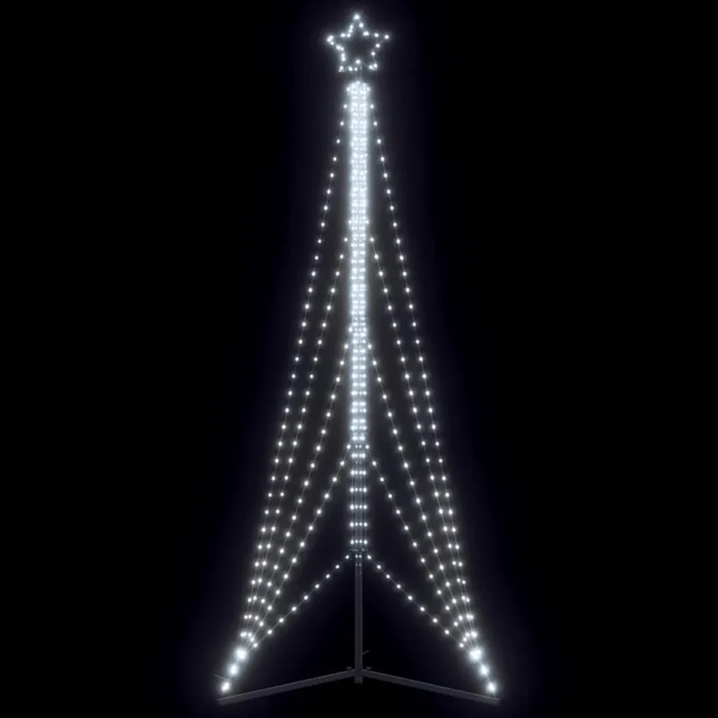 LED Kalėdų eglutė 525 LED Šalta Balta 302 cm