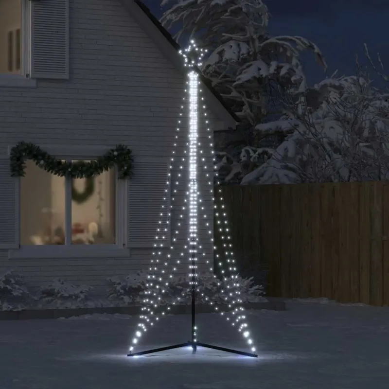 LED Kalėdų eglutė 525 LED Šalta Balta 302 cm