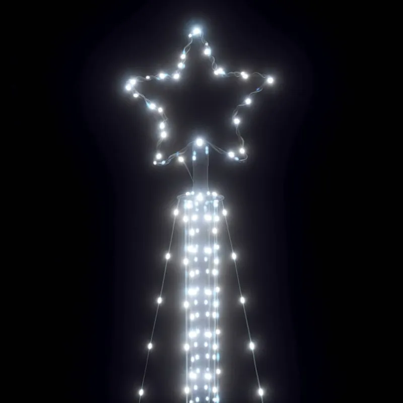 LED Kalėdų eglutė 525 LED Šalta Balta 302 cm