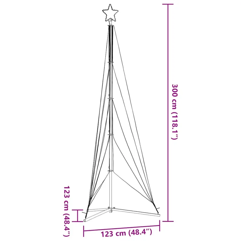 LED Kalėdų eglutė 525 LED Mėlyna 302 cm