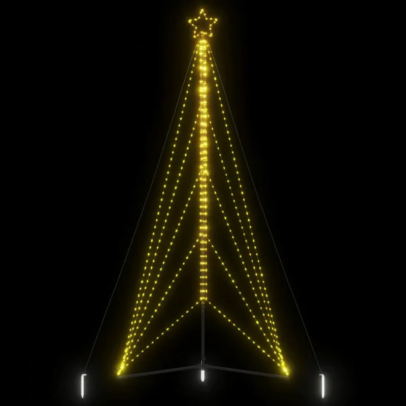 LED Kalėdų eglutė 615 LEDs Šiltai balta 404,5 cm