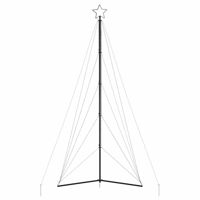 LED Kalėdų eglutė 615 LED šaltai balta 404,5 cm