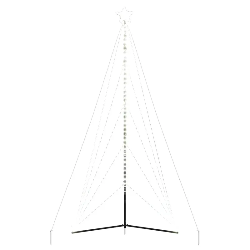 LED Kalėdų eglutė 615 LED šaltai balta 404,5 cm