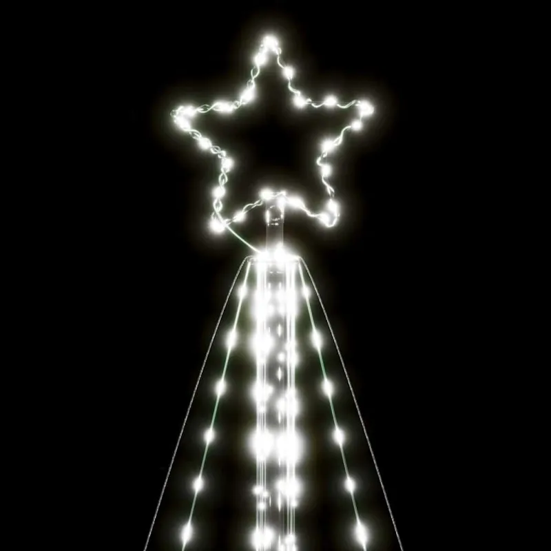 LED Kalėdų eglutė 615 LED šaltai balta 404,5 cm