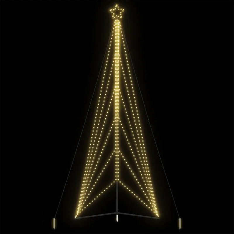 LED Kalėdų eglutė 861 LEDs Šilta Balta 478 cm