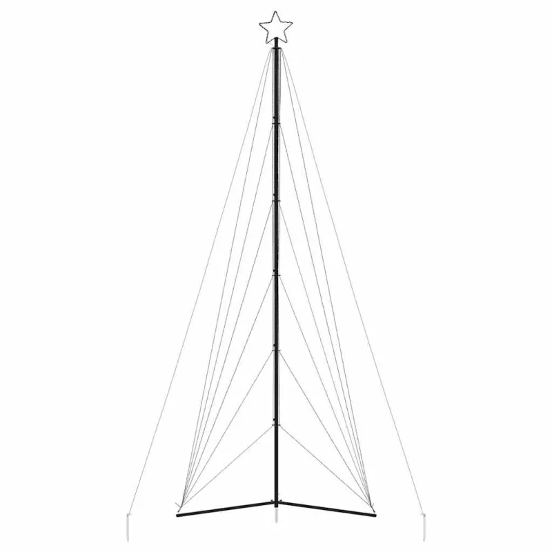 LED Kalėdų eglutė 861 LEDs Šilta Balta 478 cm