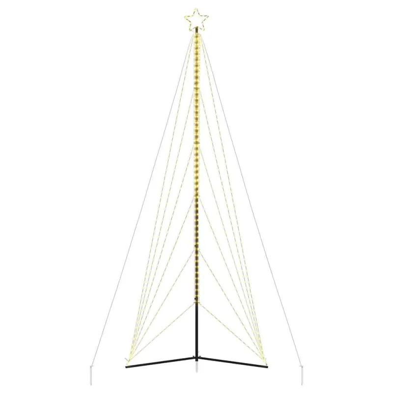 LED Kalėdų eglutė 861 LEDs Šilta Balta 478 cm