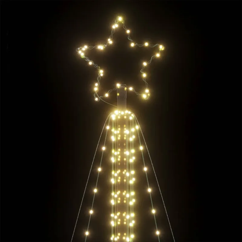 LED Kalėdų eglutė 861 LEDs Šilta Balta 478 cm