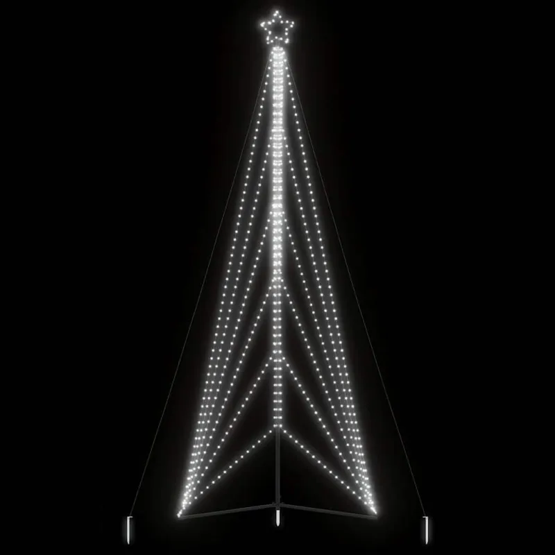 LED Kalėdų eglutė 861 LED Šalta Balta 478 cm