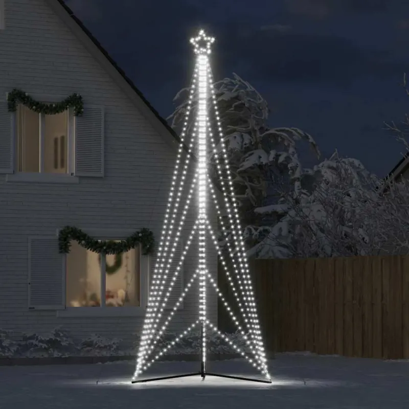 LED Kalėdų eglutė 861 LED Šalta Balta 478 cm