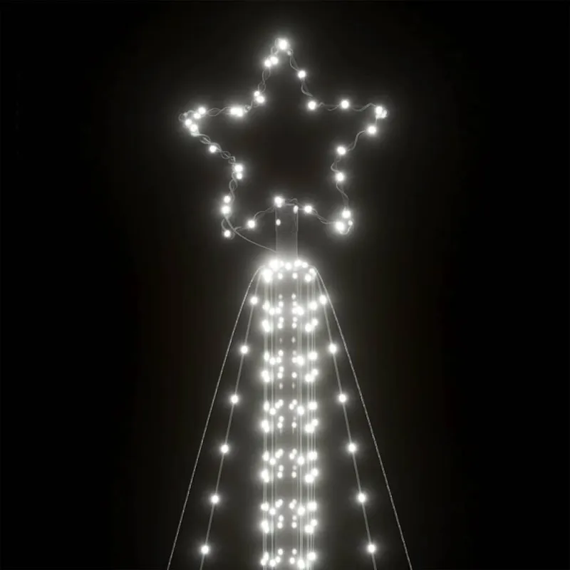 LED Kalėdų eglutė 861 LED Šalta Balta 478 cm