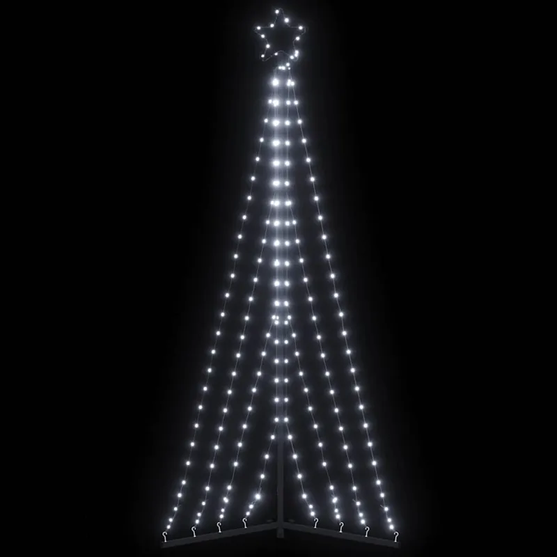 LED Kalėdų eglutė 339 LED Šalta Balta 187 cm