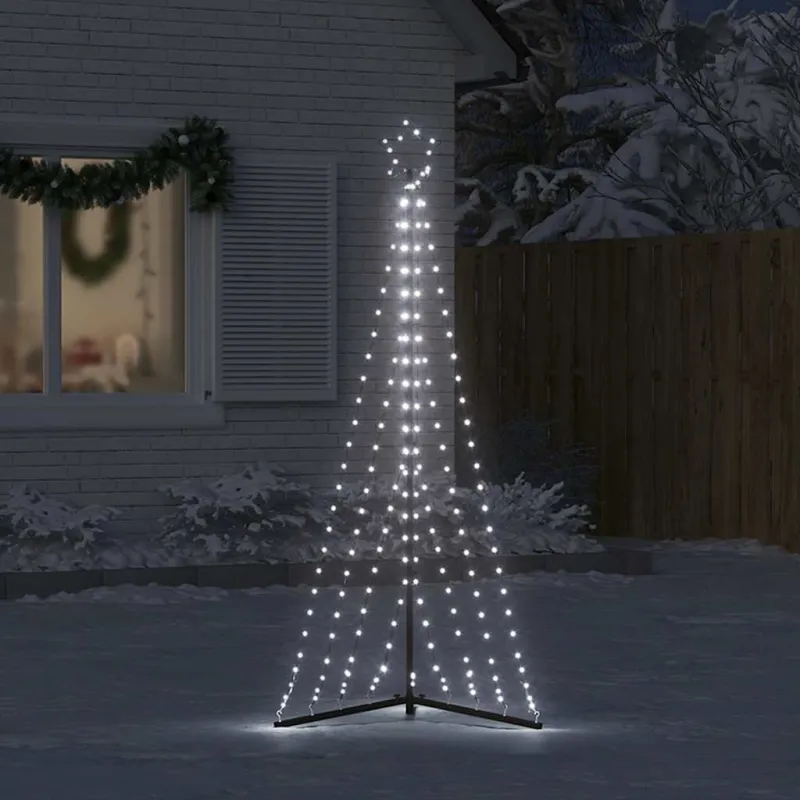LED Kalėdų eglutė 339 LED Šalta Balta 187 cm