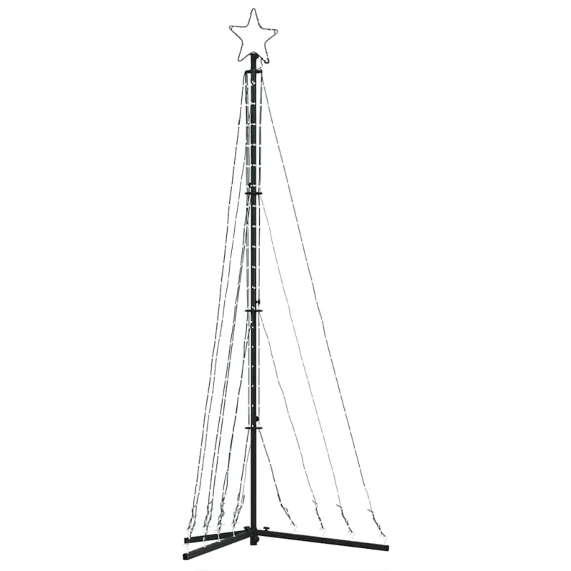 LED Kalėdų eglutė 339 LED Šalta Balta 187 cm