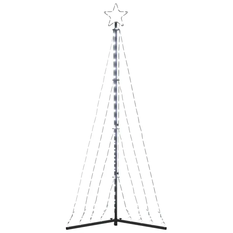LED Kalėdų eglutė 339 LED Šalta Balta 187 cm