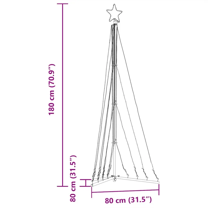 LED Kalėdų eglutė 339 LED Mėlyna 187 cm