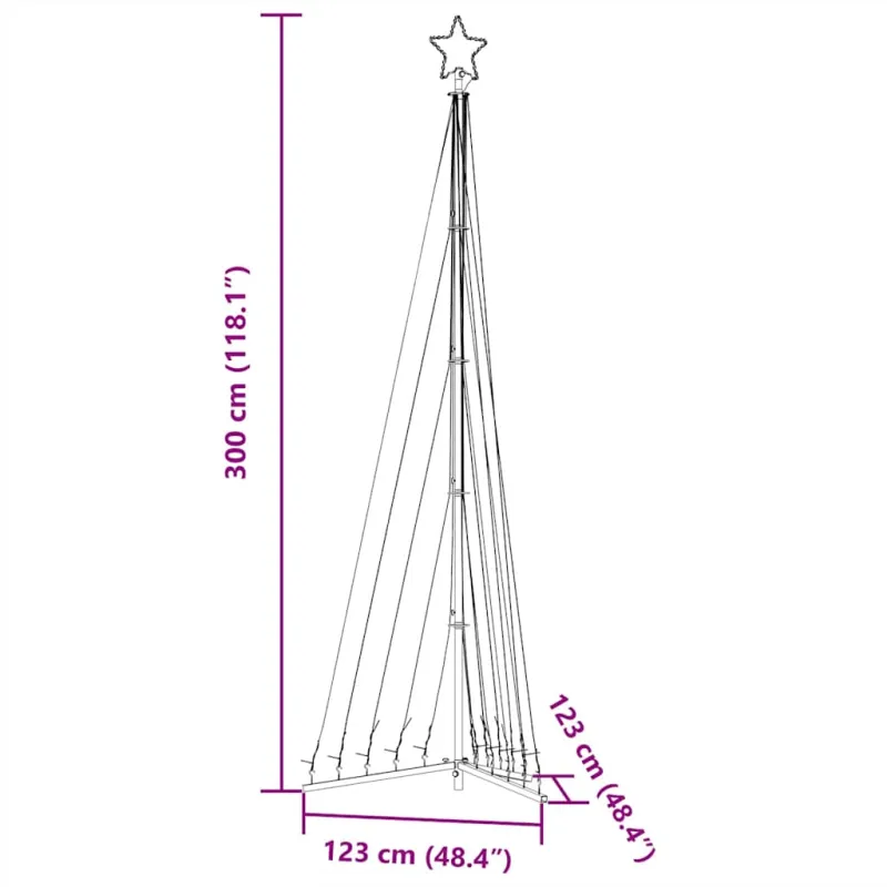 LED Kalėdų eglutė 495 LED Mėlyna 300,5 cm