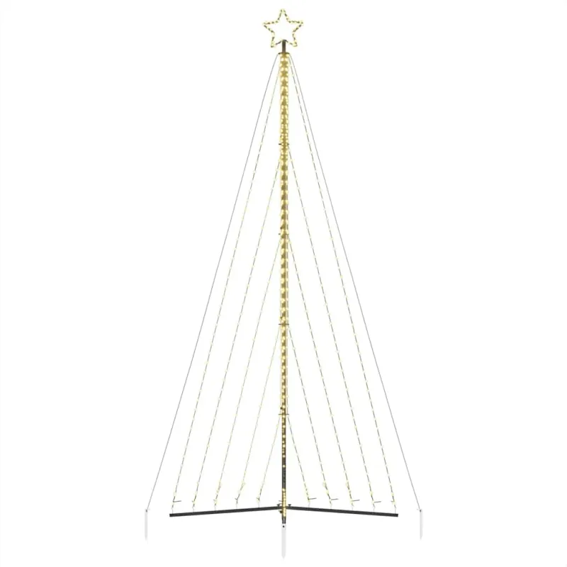 LED Kalėdų eglutė 570 LEDs Šilta Balta 399 cm