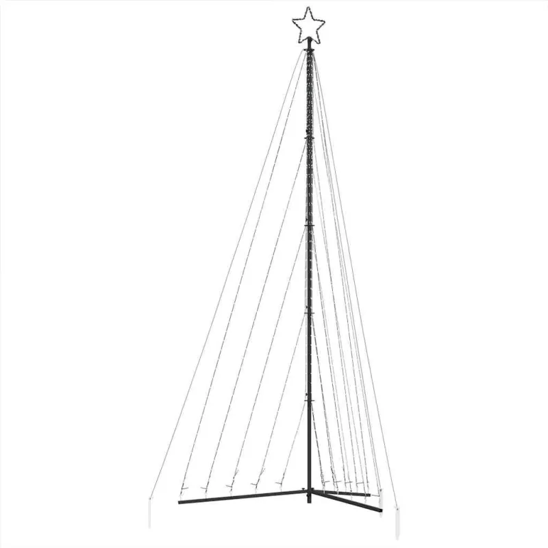 LED Kalėdų eglutė 570 LED Šalta Balta 399 cm