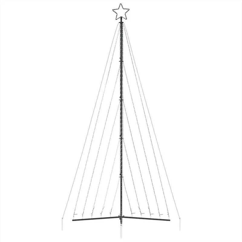 LED Kalėdų eglutė 570 LED Šalta Balta 399 cm