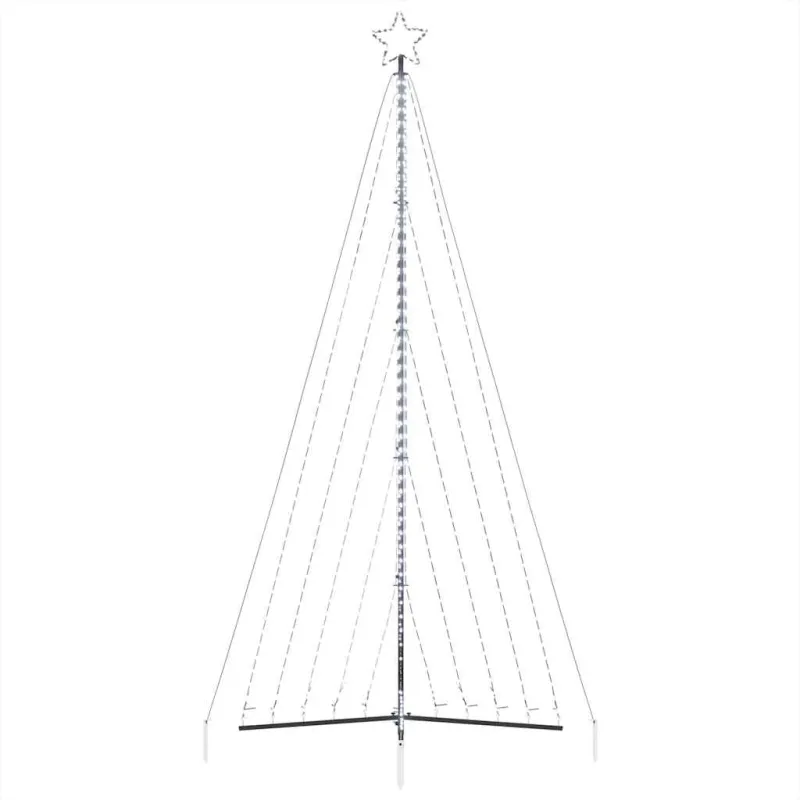 LED Kalėdų eglutė 570 LED Šalta Balta 399 cm