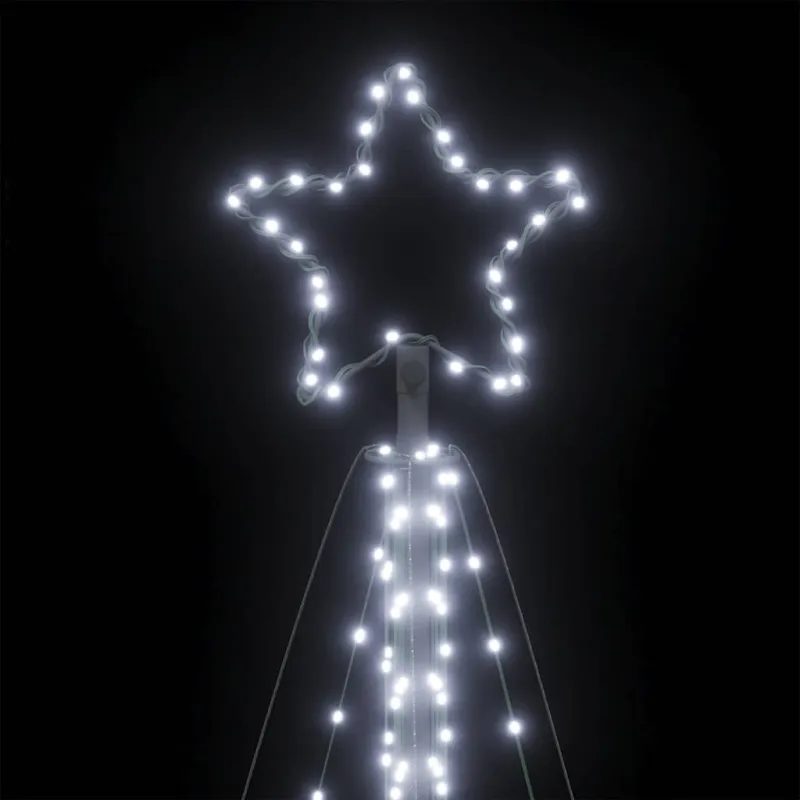 LED Kalėdų eglutė 570 LED Šalta Balta 399 cm