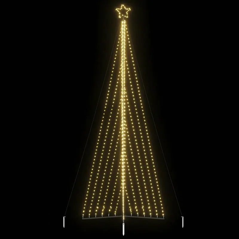 LED Kalėdų eglutė 789 LEDs Šilta Balta 476 cm