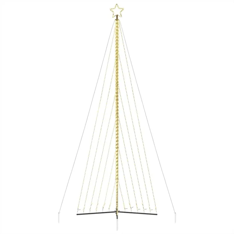LED Kalėdų eglutė 789 LEDs Šilta Balta 476 cm