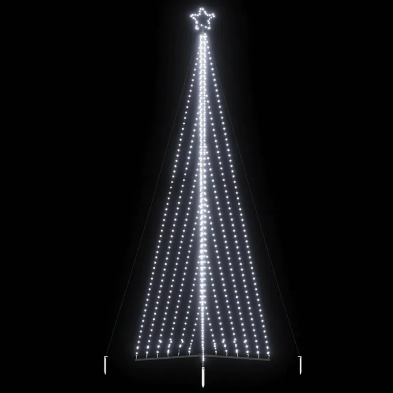 LED Kalėdų eglutė 789 LED Šaltai Balta 476 cm