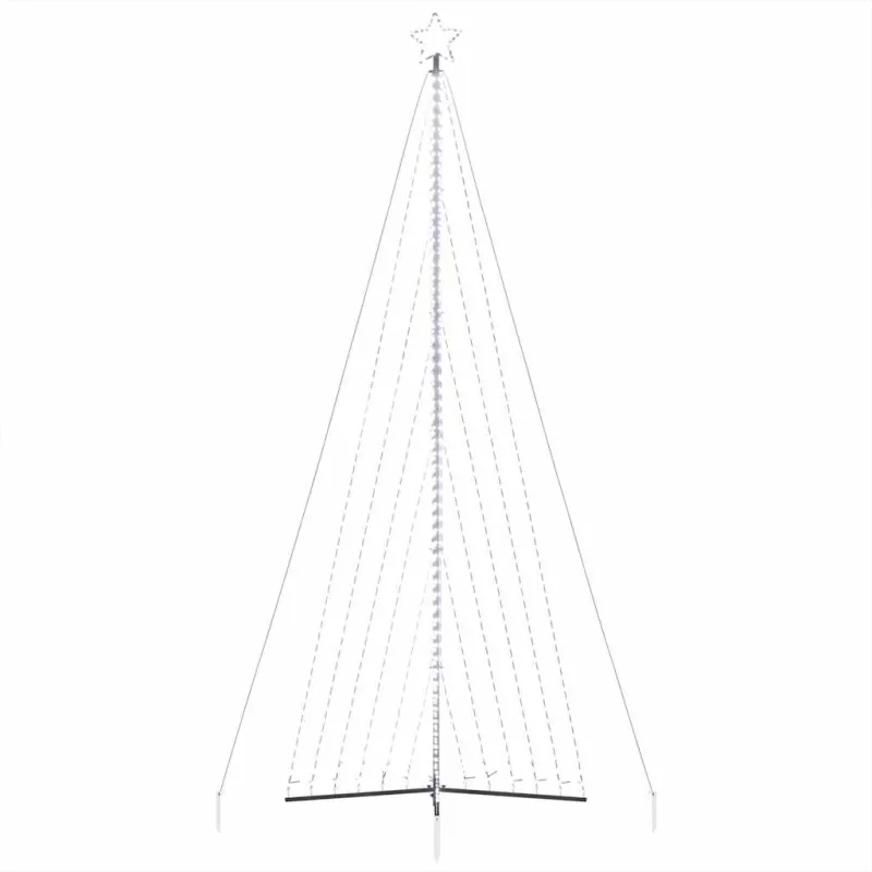 LED Kalėdų eglutė 789 LED Šaltai Balta 476 cm