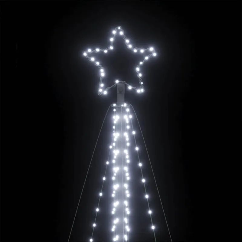 LED Kalėdų eglutė 789 LED Šaltai Balta 476 cm