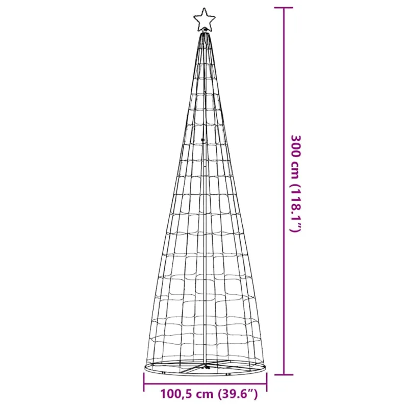 LED Kalėdų eglutė 550 LED Mėlyna 300 cm