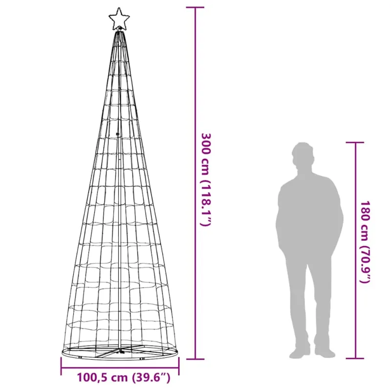 LED Kalėdų eglutė 550 LED Mėlyna 300 cm