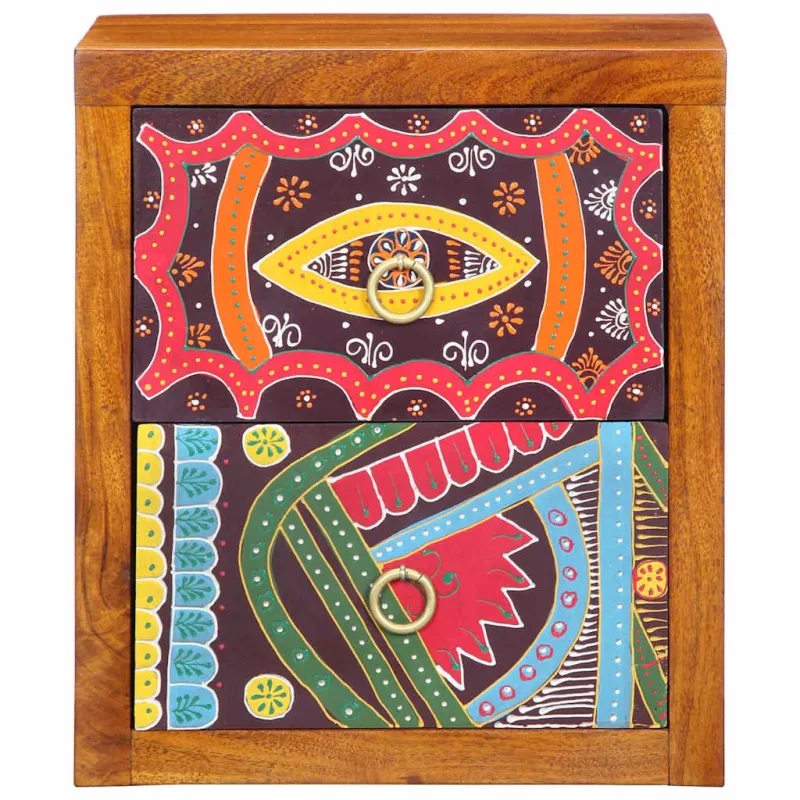 Šalia lovos spintelė su stalčių 2 pcs Ruda 35 x 30 x 40 cm