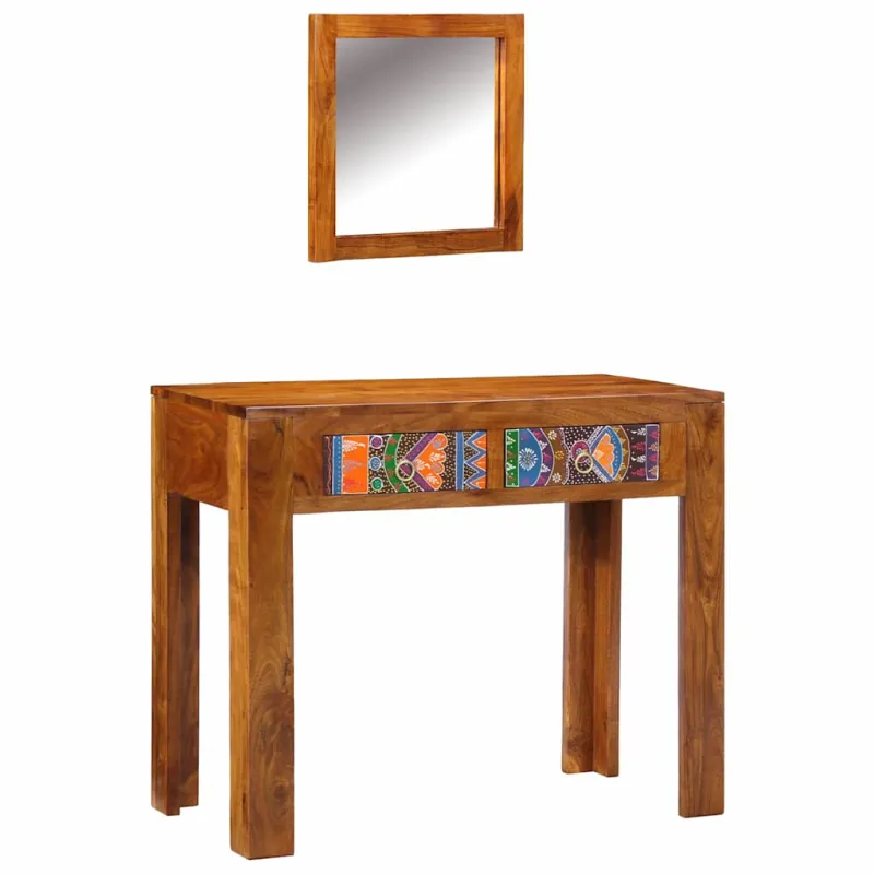 Makiažo stalas Ruda 90 x 45 x 75 cm Kietos akacijos mediena