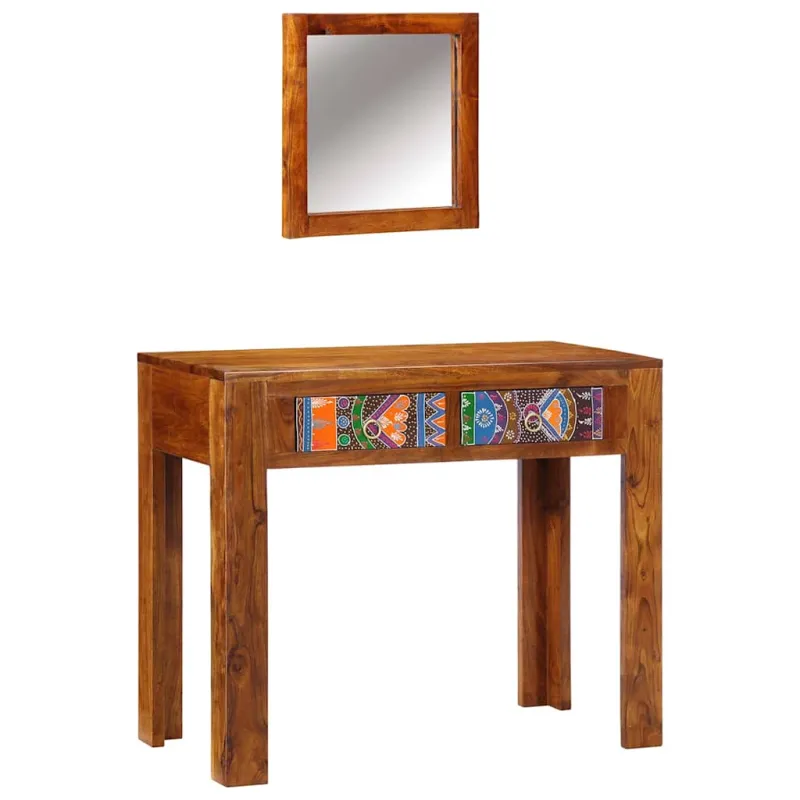 Makiažo stalas Ruda 90 x 45 x 75 cm Kietos akacijos mediena