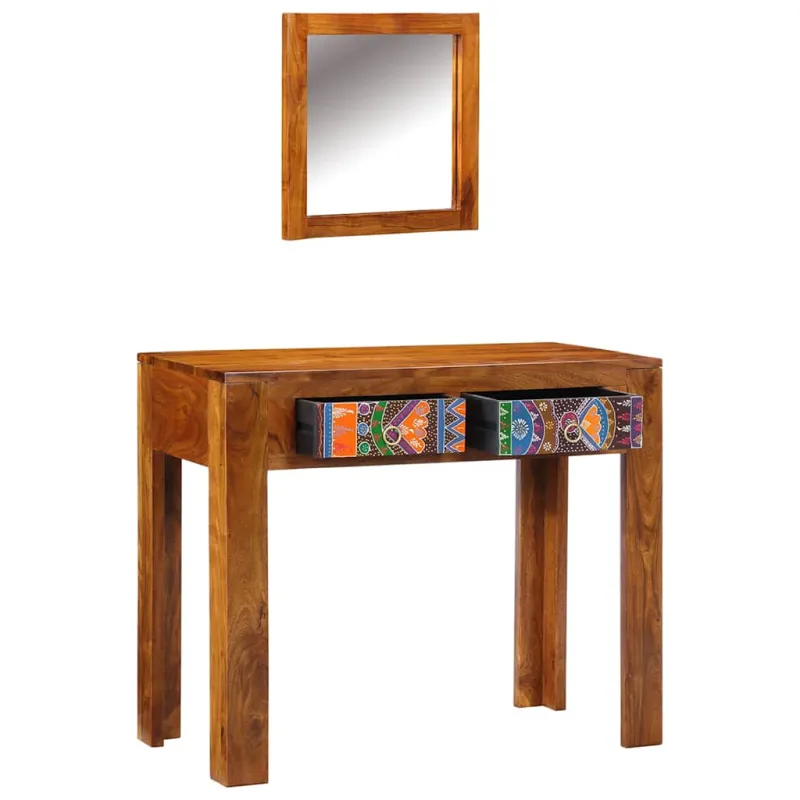 Makiažo stalas Ruda 90 x 45 x 75 cm Kietos akacijos mediena