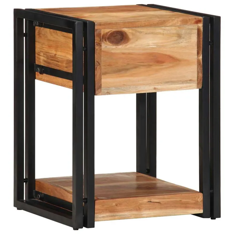 Šalia lovos spintelė su stalčių 2 pcs Ruda 40 x 35 x 50 cm