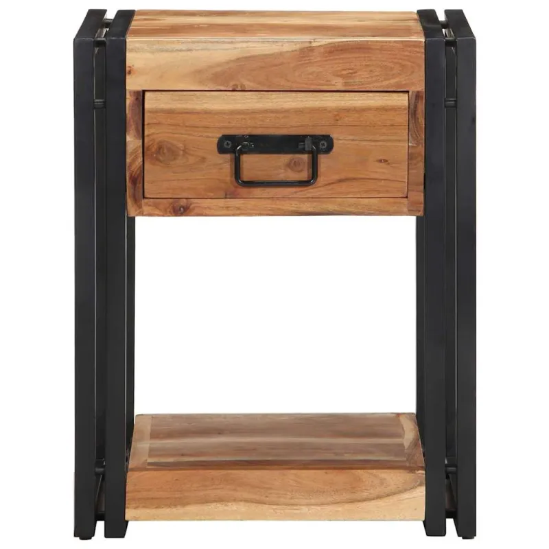 Šalia lovos spintelė su stalčių 2 pcs Ruda 40 x 35 x 50 cm