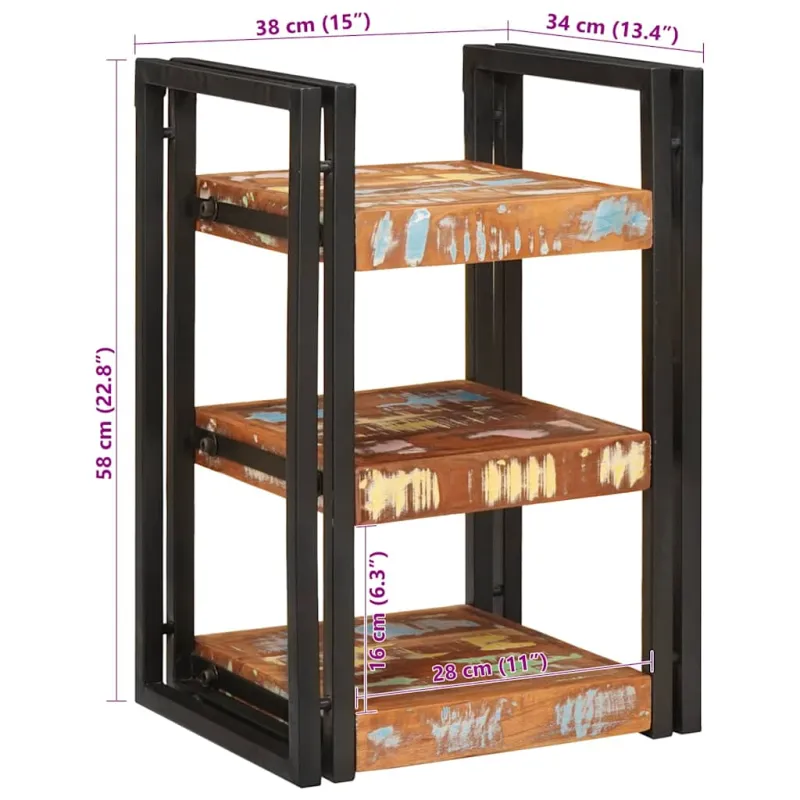 Naktinis staliukas 2 pcs Perdirbtos medienos masyvas