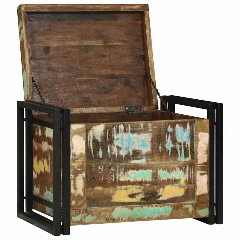 Saugojimo dėžė Ruda ir juoda 60 x 40 x 41 cm apdirbta mediena