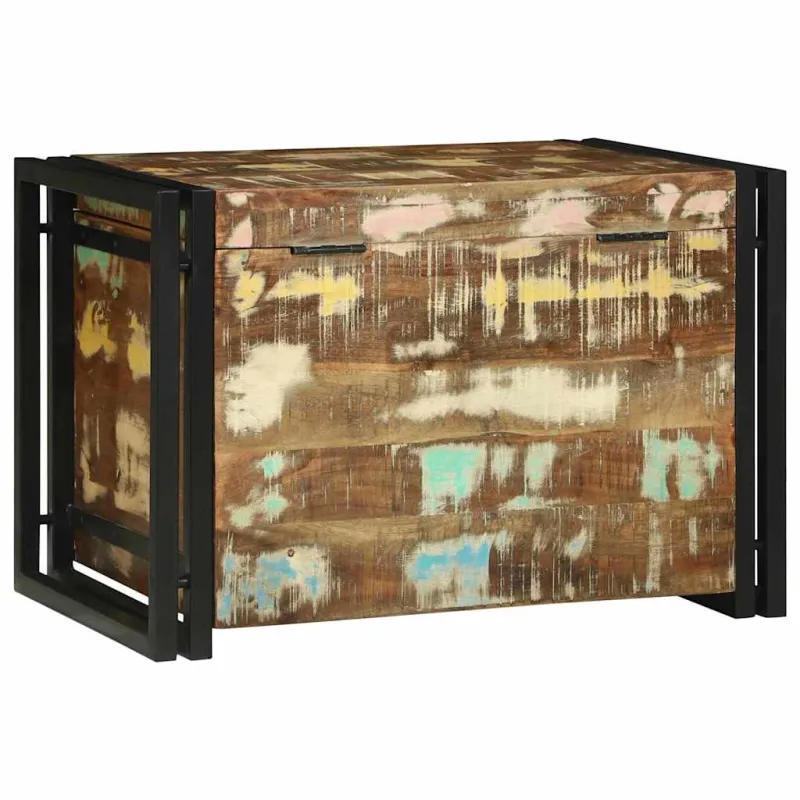 Saugojimo dėžė Ruda ir juoda 60 x 40 x 41 cm apdirbta mediena