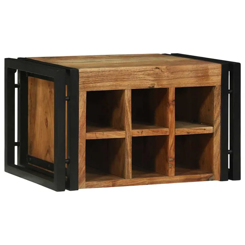 Vyno stovas 2 pcs 46 x 35 x 27,5 cm Kietos akacijos mediena