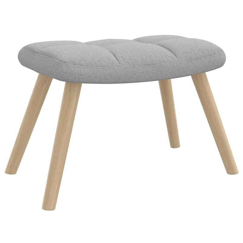 Atpalaiduojanti kėdė su Footstool Cloud Grey audiniu