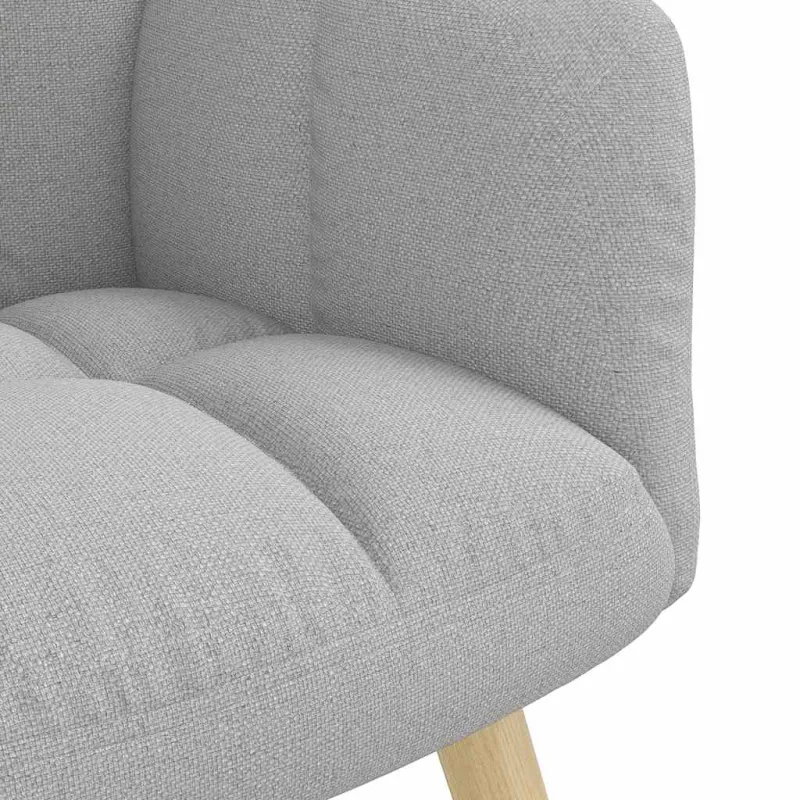 Atpalaiduojanti kėdė su Footstool Cloud Grey audiniu