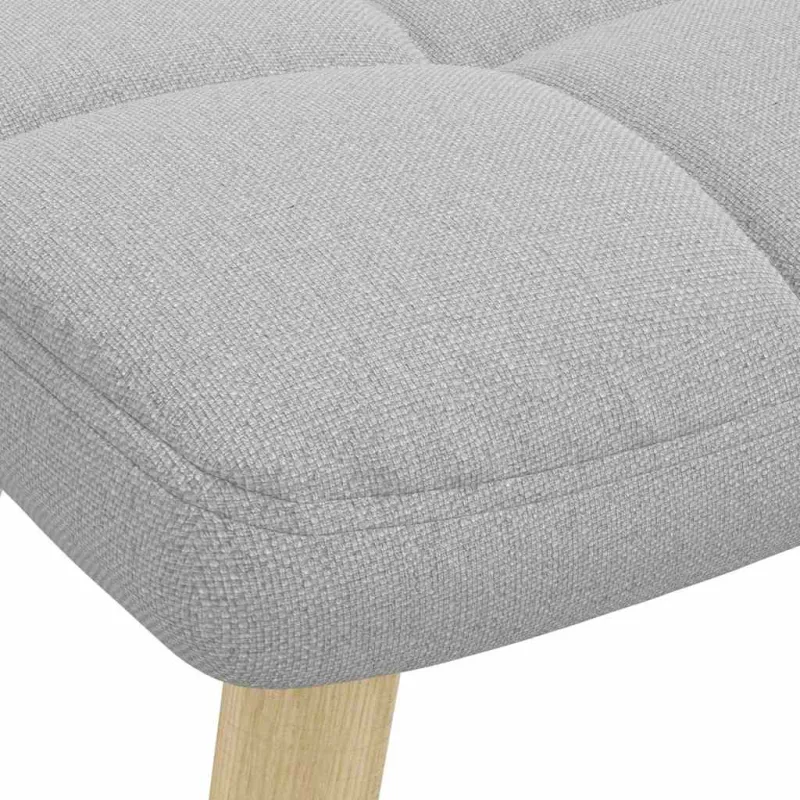 Atpalaiduojanti kėdė su Footstool Cloud Grey audiniu